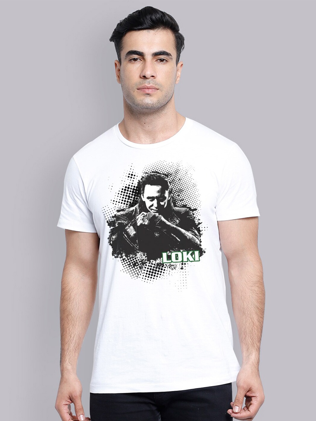 

Free Authority Men White Loki Printed T-shirt