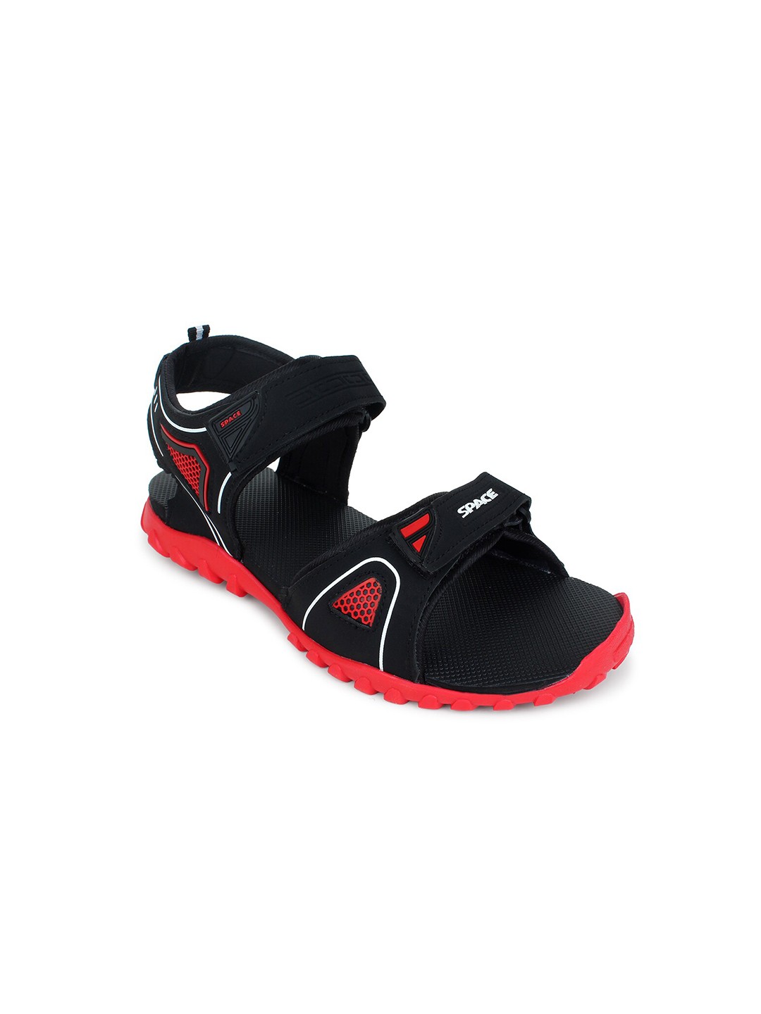 

Space Men Black & Red Sports Sandals
