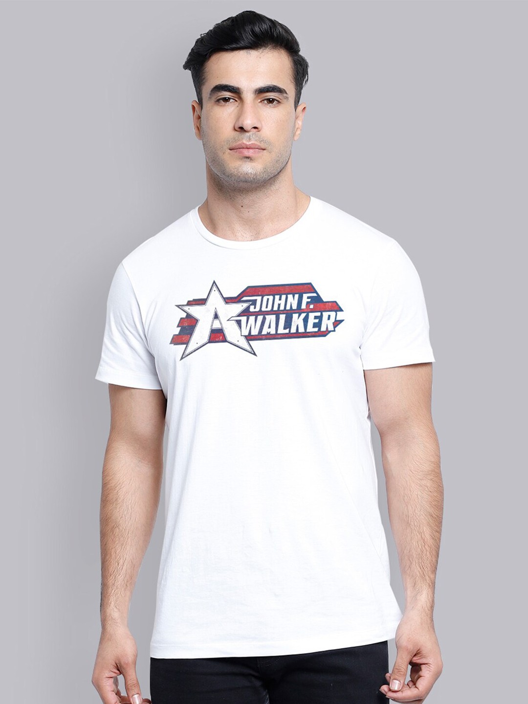 

Free Authority Men White The Falcon & The Winter Soldier Printed T-shirt