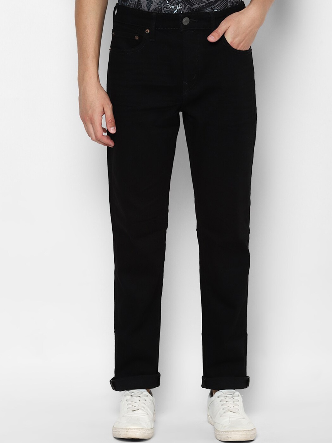 

AMERICAN EAGLE OUTFITTERS Men Black Relaxed Fit Jeans