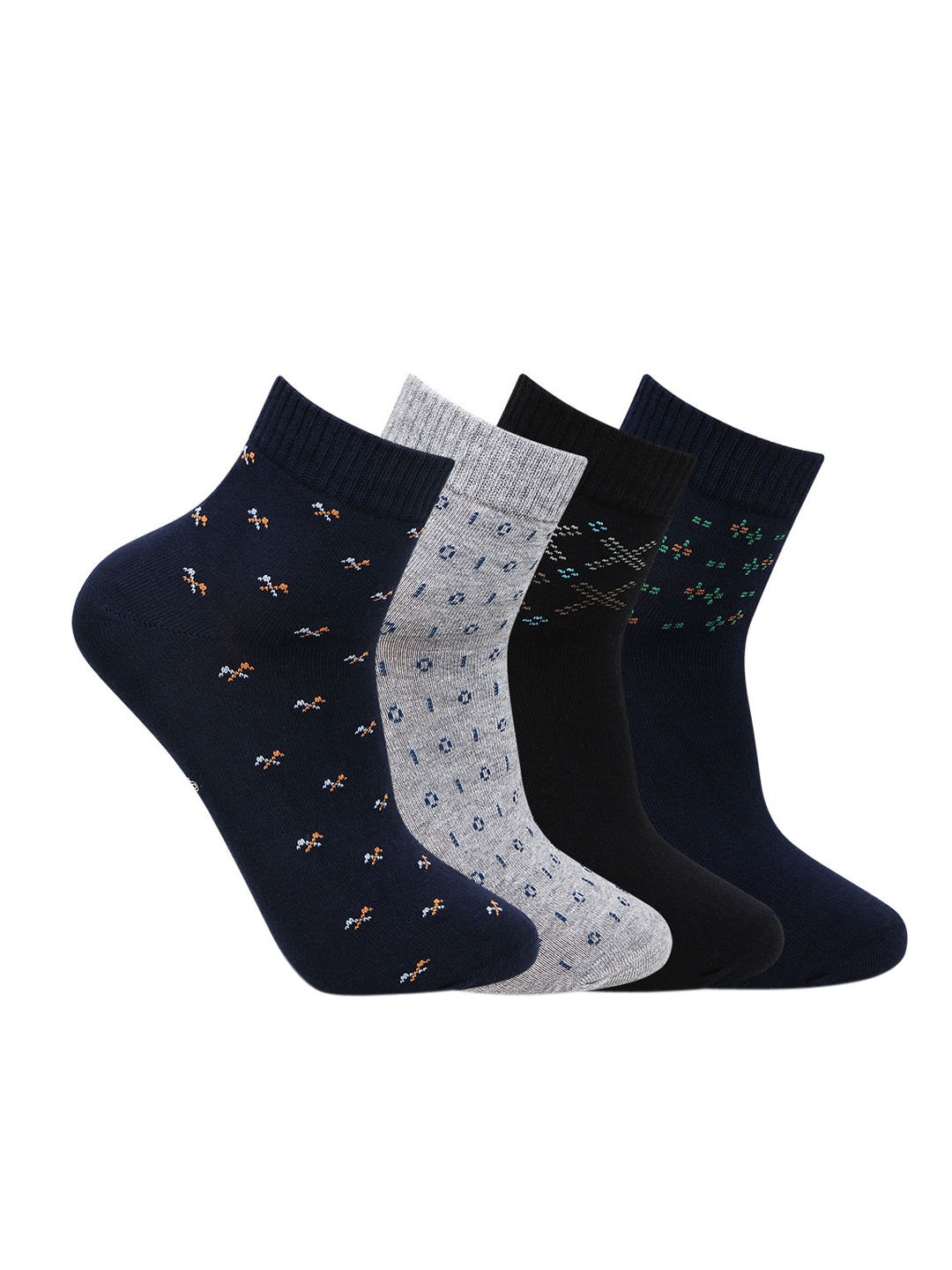 

Bonjour Men Pack Of 4 Assorted Above Ankle-Length Socks