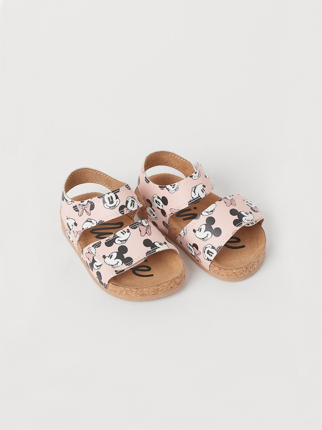 

H&M Girls Pink Mickey Mouse Printed Open Toe Flats