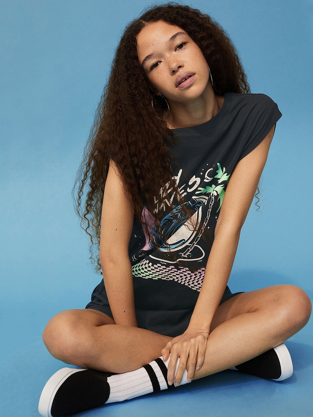 

H&M Girls Black T-shirt dress