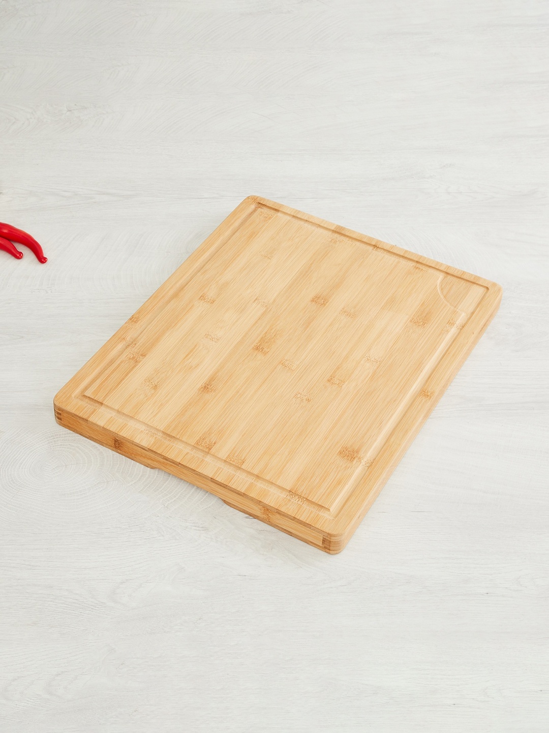 Home Centre Unisex Beige Solid Truffels Tranquil Bamboo Cutting Board
