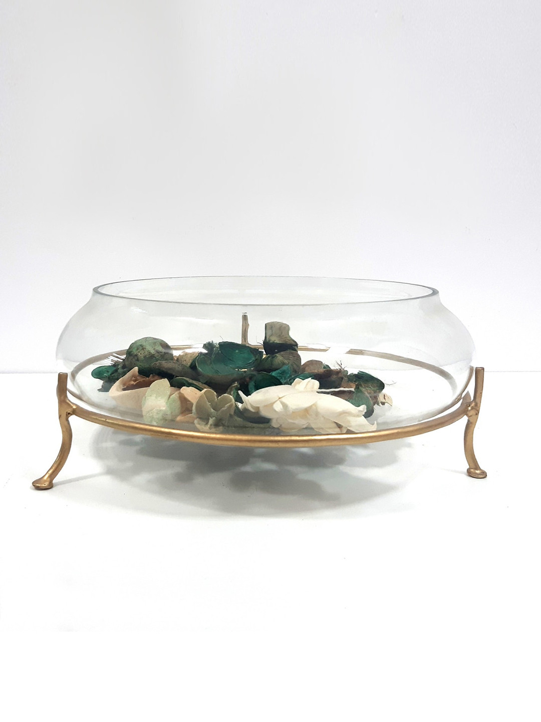 

Home Centre Corsica Solid Transparent Potpourri Glass Bowl with Stand