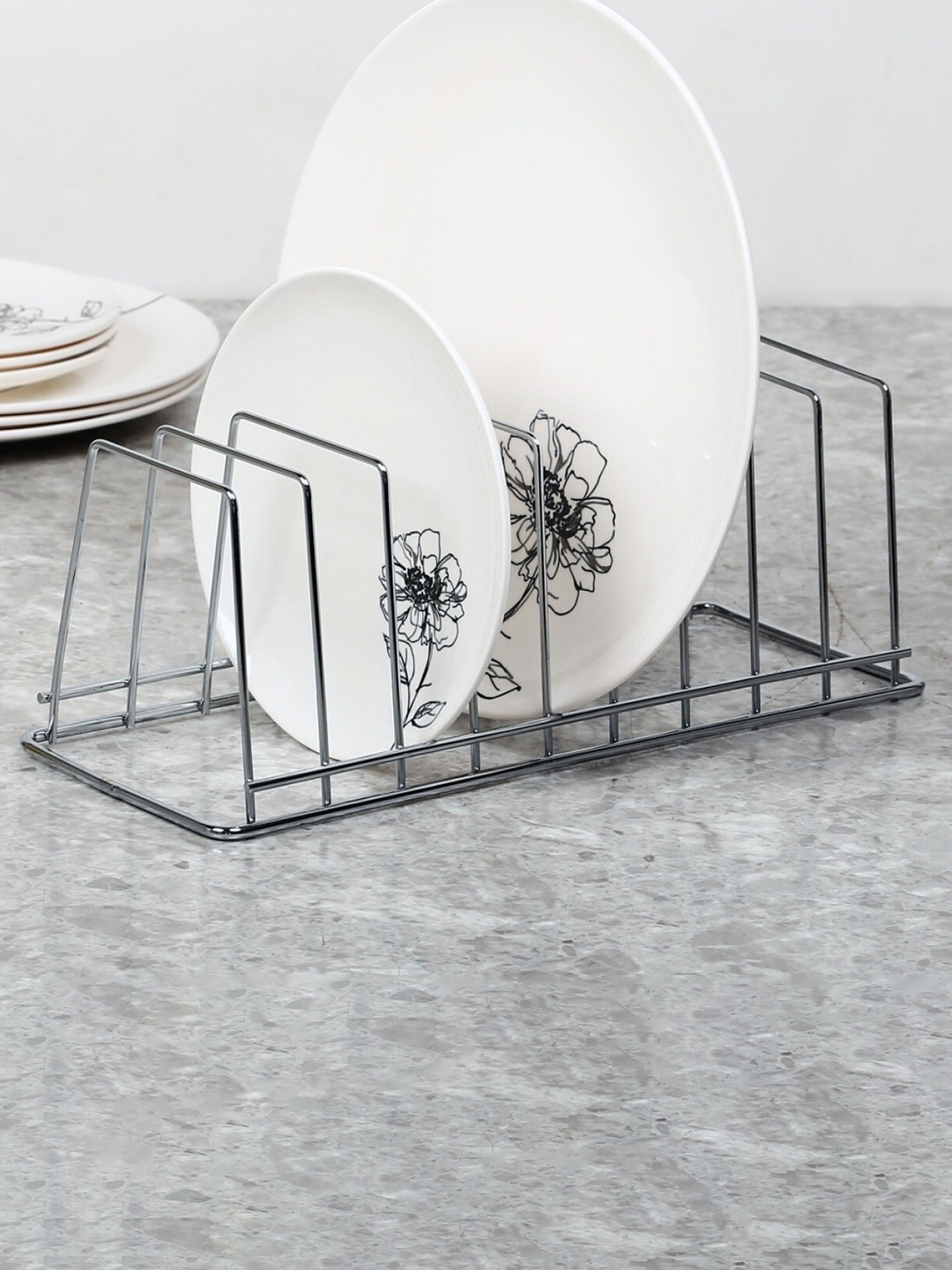 Home Centre Silver-Toned Solid Stainless Steel Gabrielle Dish Rack