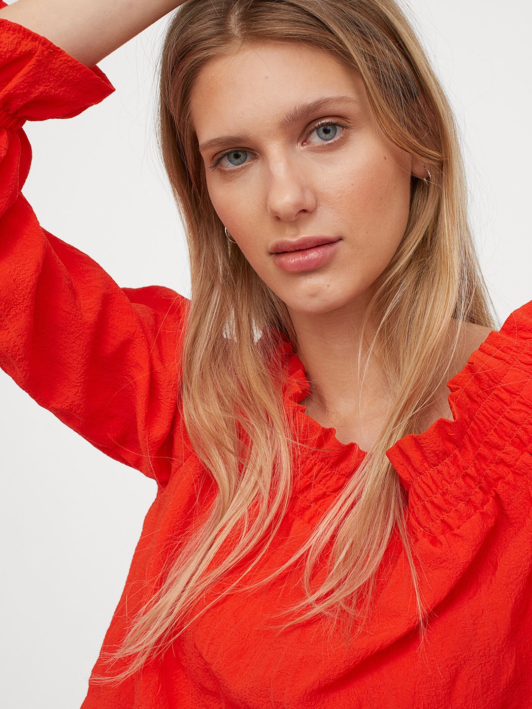 

H&M Orange Off-The-Shoulder Top