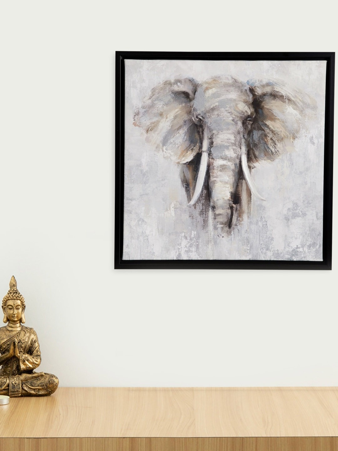 

Home Centre White & Grey Artistry Elephant Picture Frame