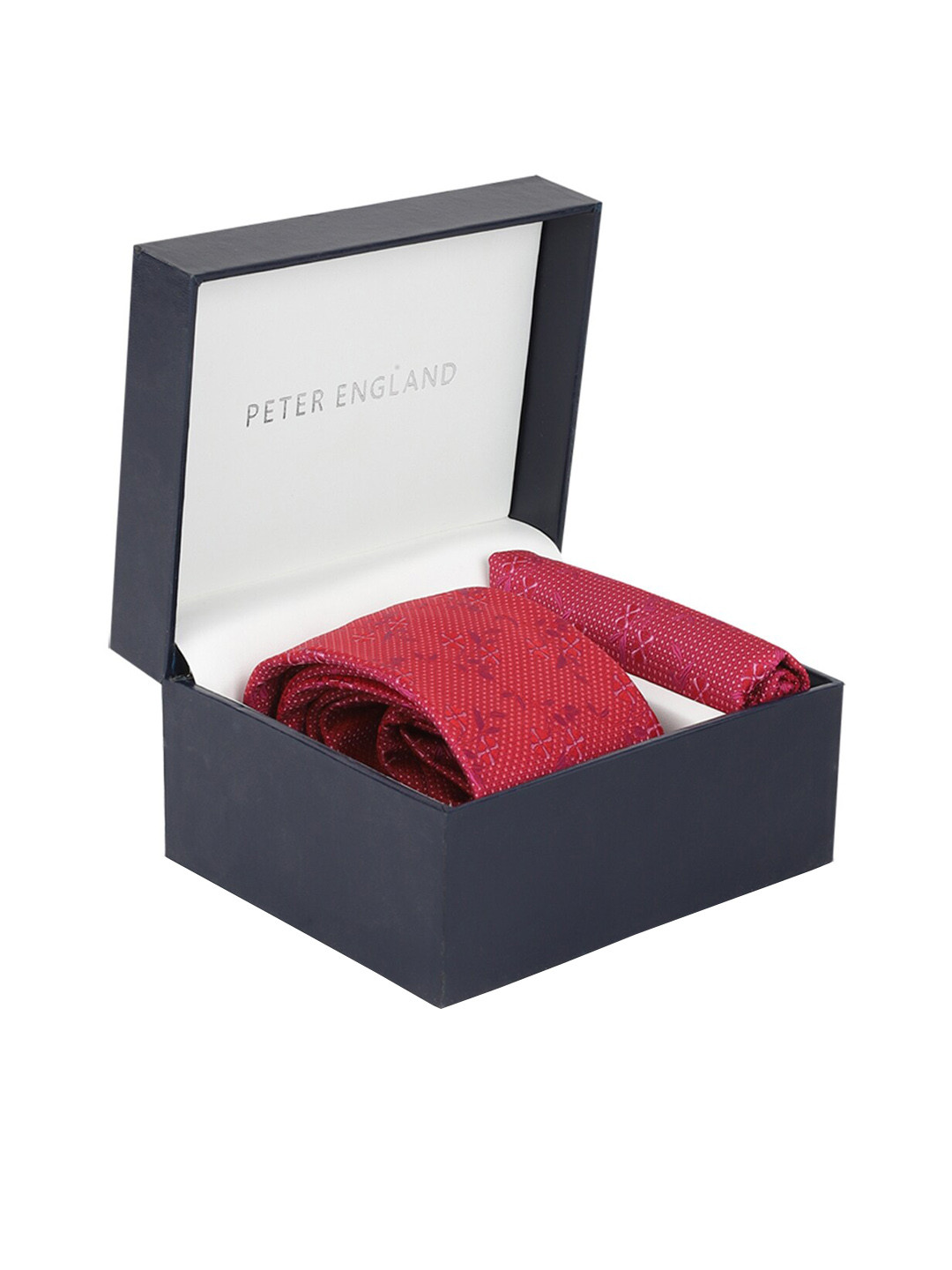 

Peter England Men Red & Pink Printed Accessory Gift Set