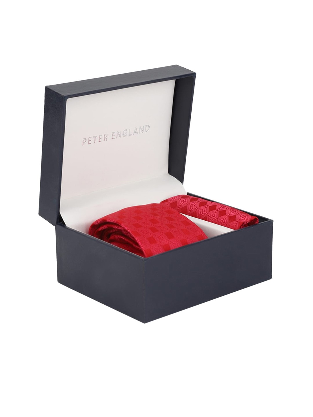 

Peter England Men Red Self-Design Accessory Gift Set