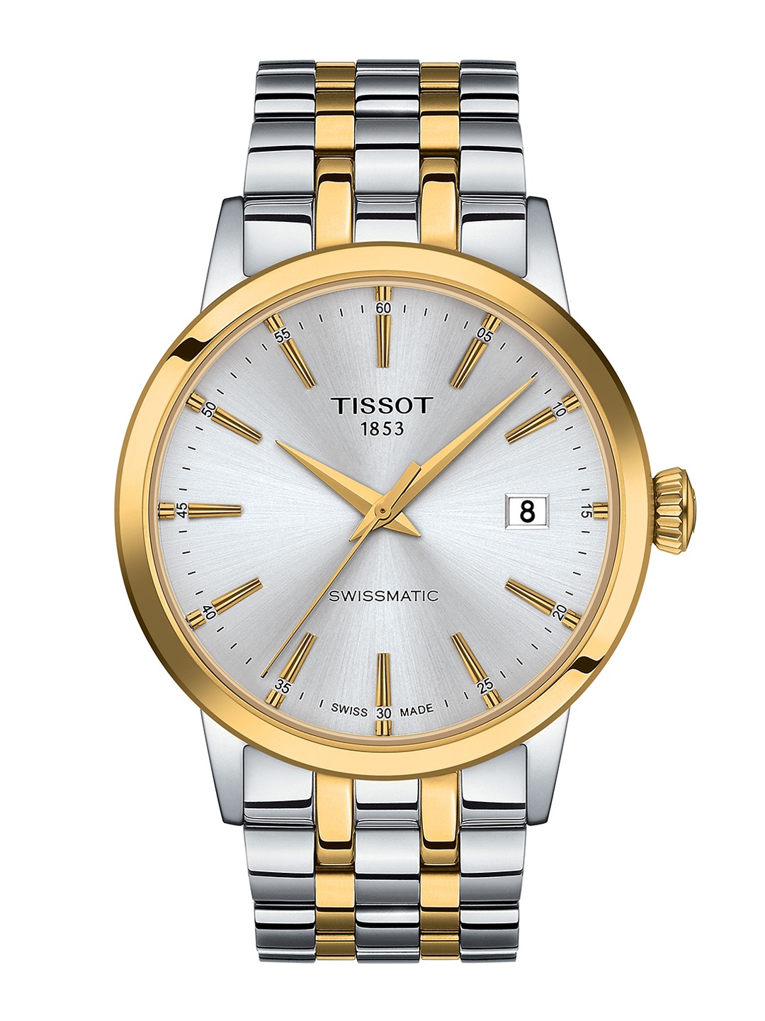 

TISSOT Men Silver-Toned & Gold-Toned Analogue Watch T1294072203101