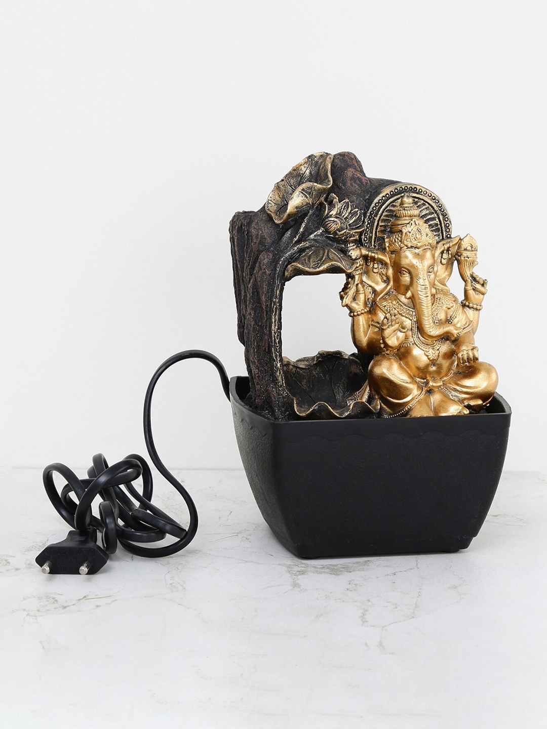 

Home Centre Black & Gold-Toned Ganesha Figurine Fountain