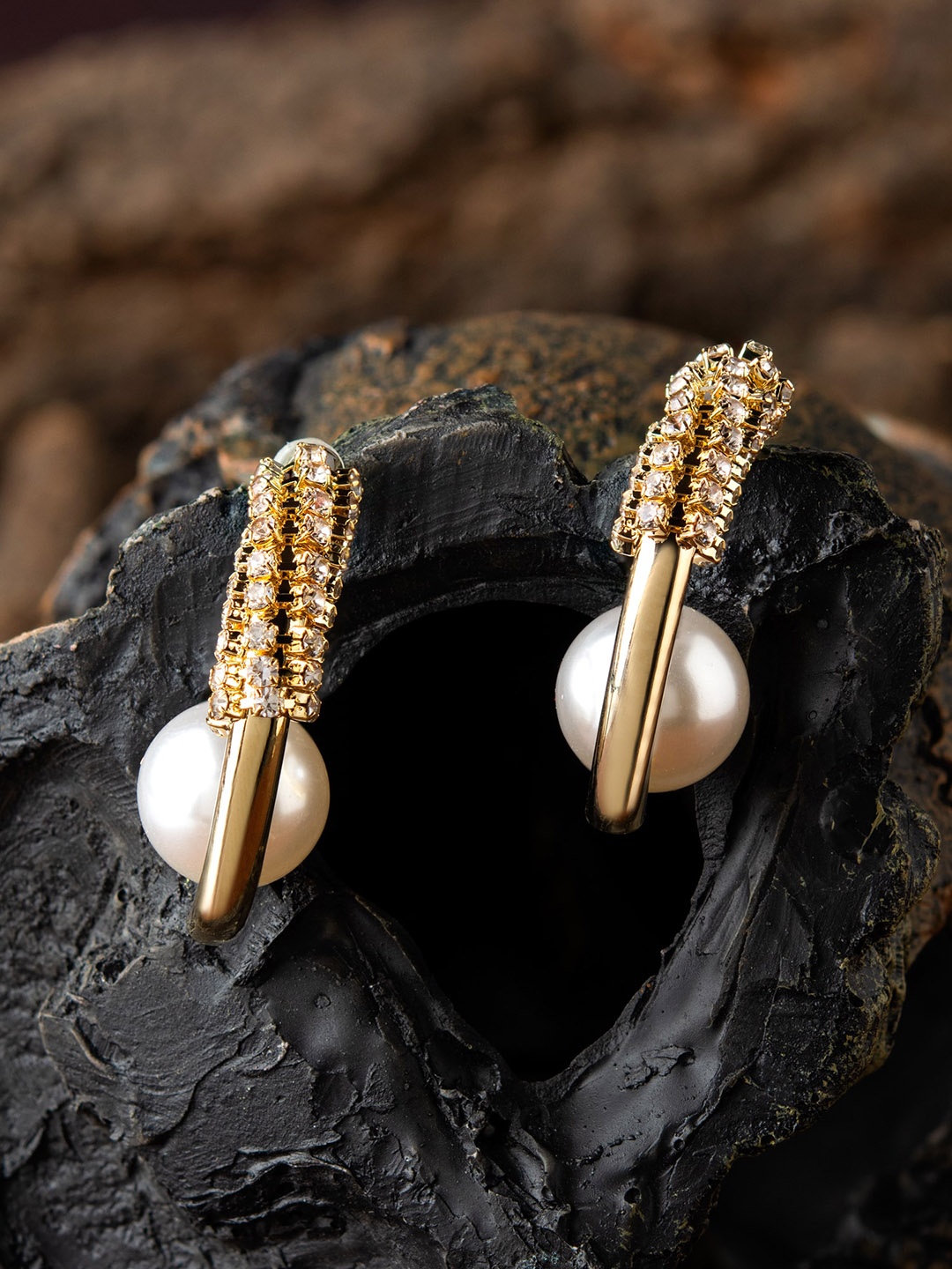 

E2O Gold-Plated Contemporary Studs Earrings