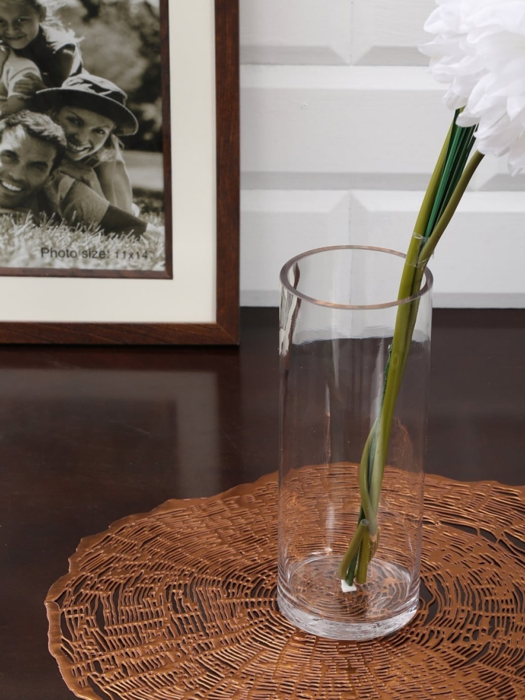 Home Centre Transparent Solid Galaxy Cylindrical Clear Vase