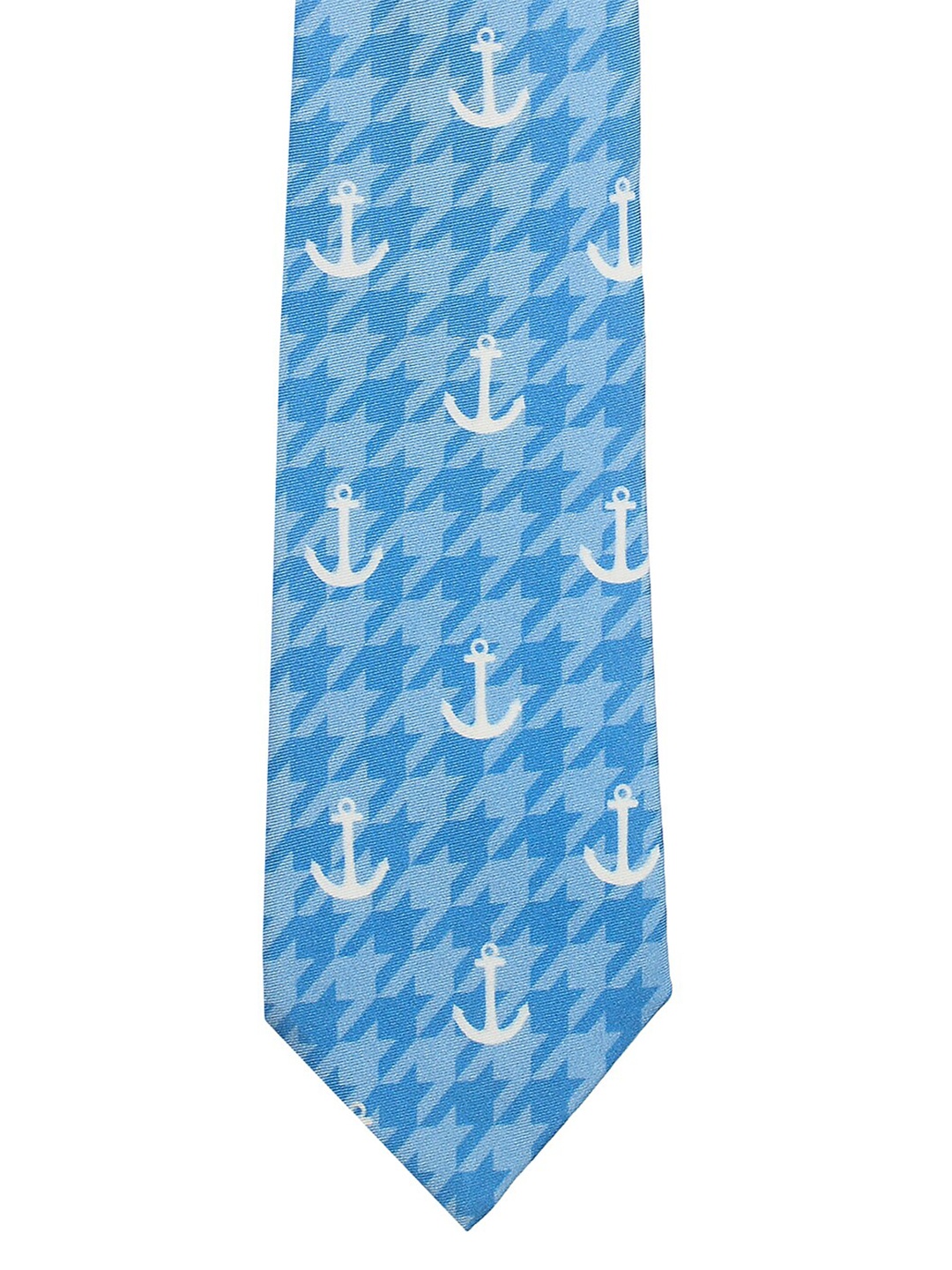 

CHOKORE Men Blue & White Printed Broad Tie