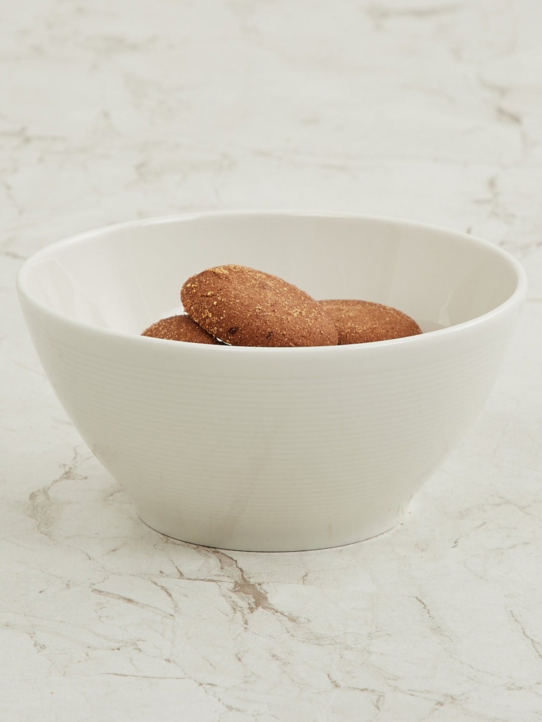 Home Centre White Solid Marshmallow Newyork Solid Cereal Bowl