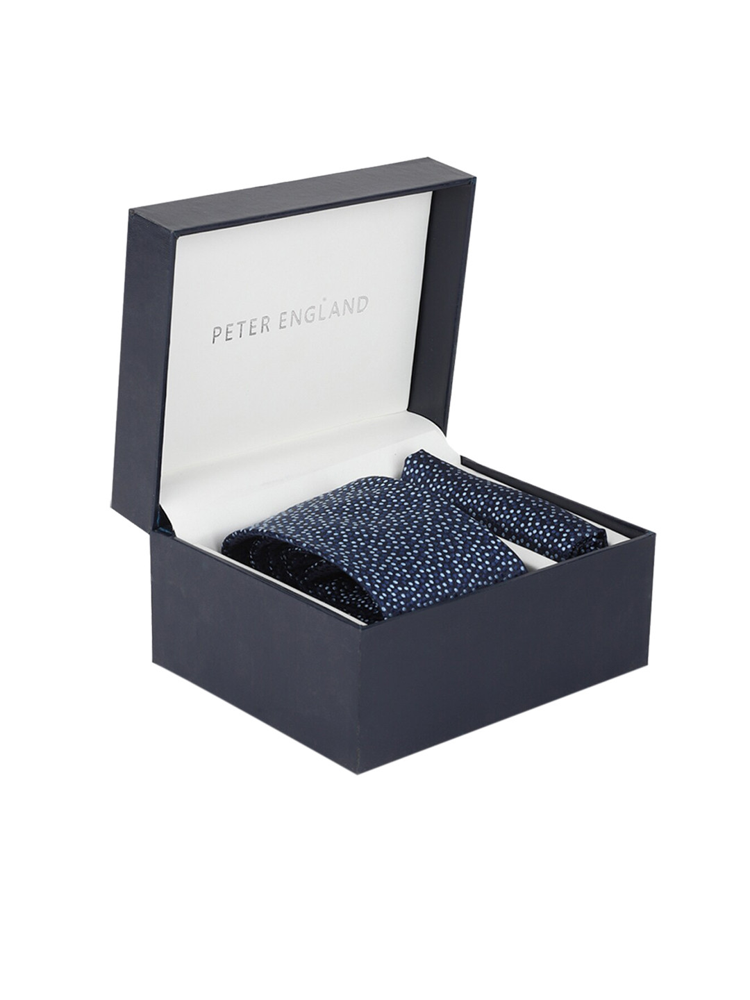 

Peter England Men Navy Blue Patterned Accessory Gift Set