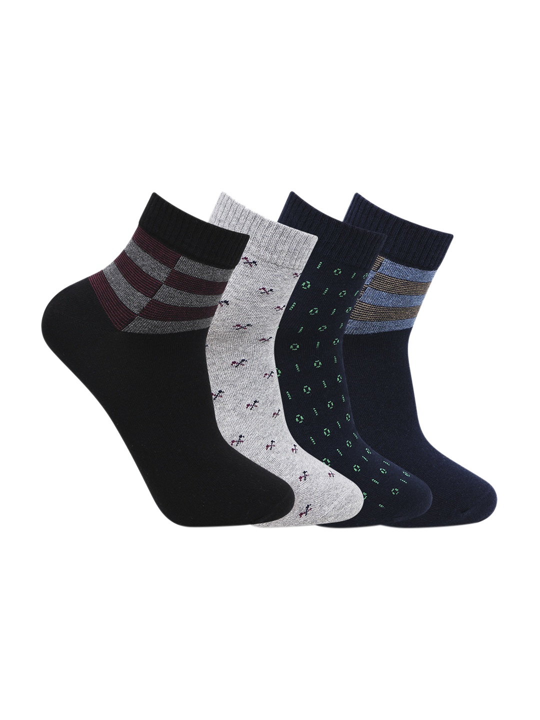 

Bonjour Men Pack Of 4 Assorted Above Ankle-Length Socks