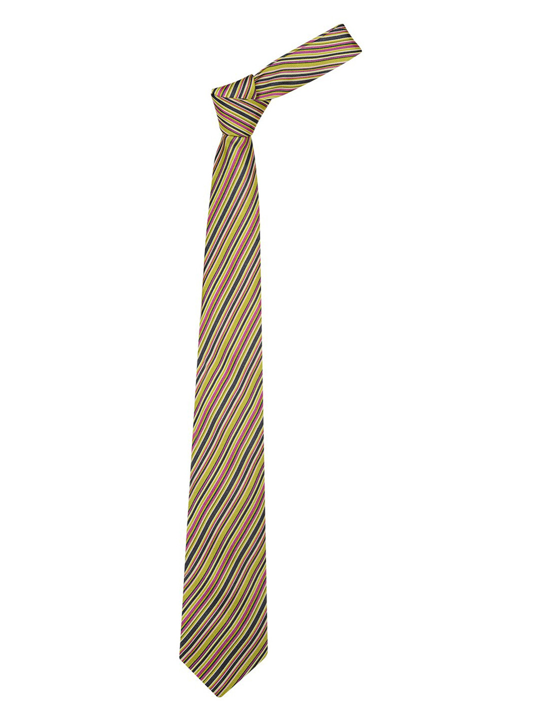 

CHOKORE Men Multicoloured Striped Broad Silk Tie, Multi