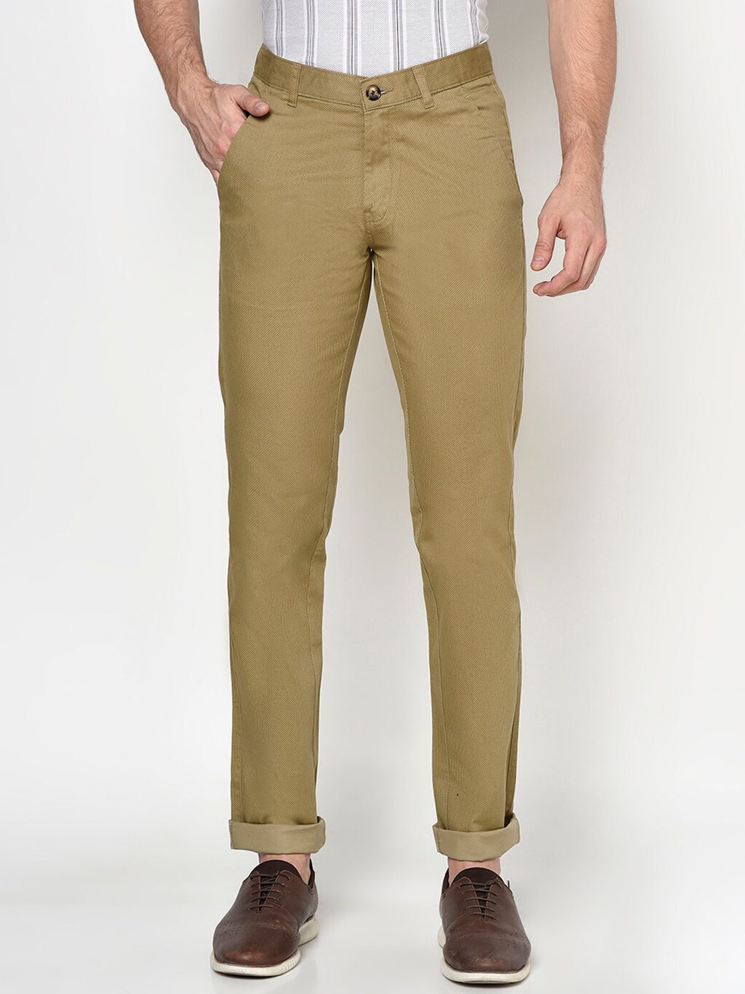 

Octave Men Khaki Chinos Trousers