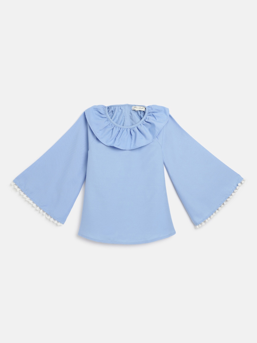 

am ma Blue Kimono Sleeve Regular Top