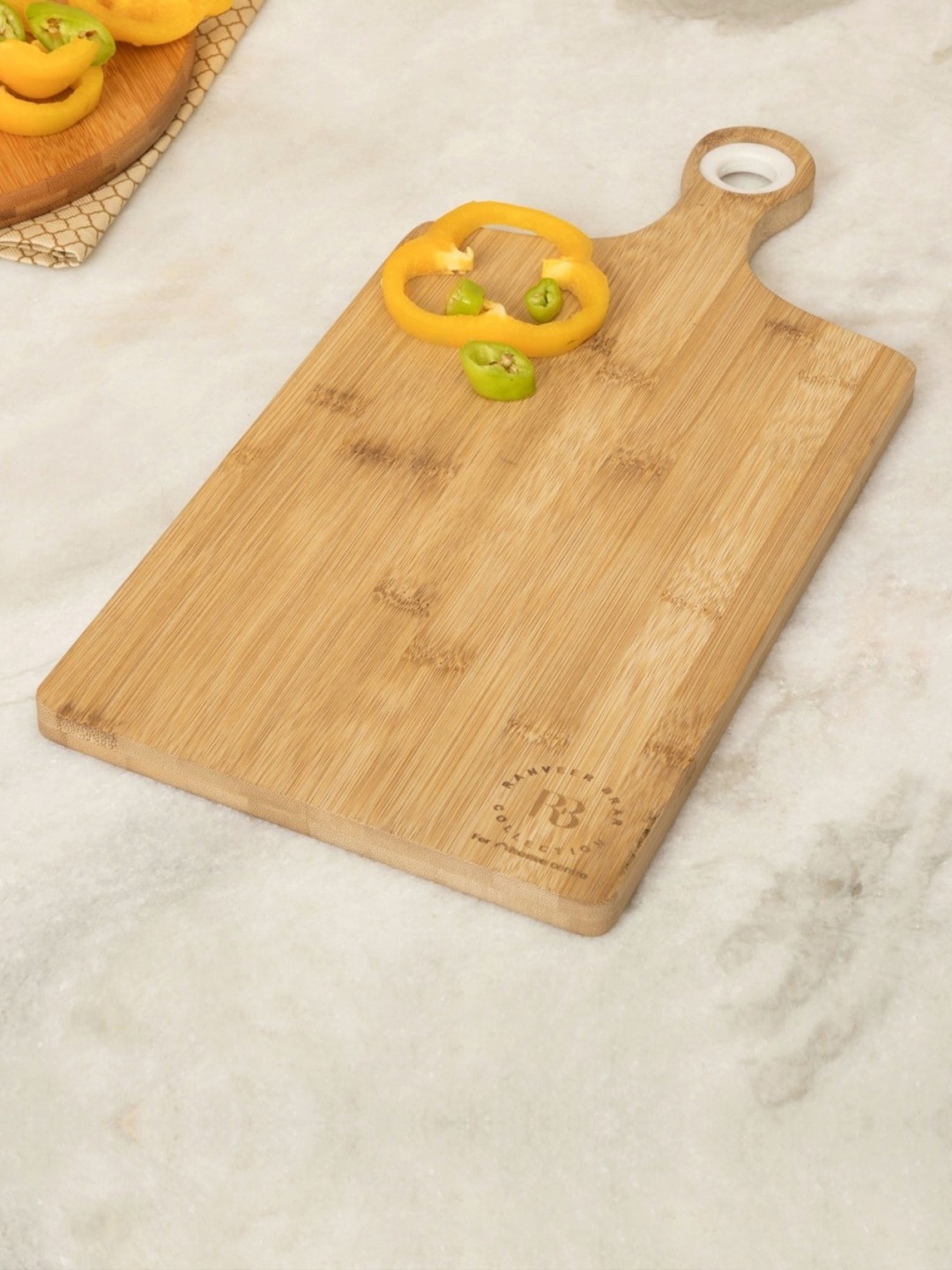 

Home Centre Beige Solid Bamboo Chopping Board, Brown