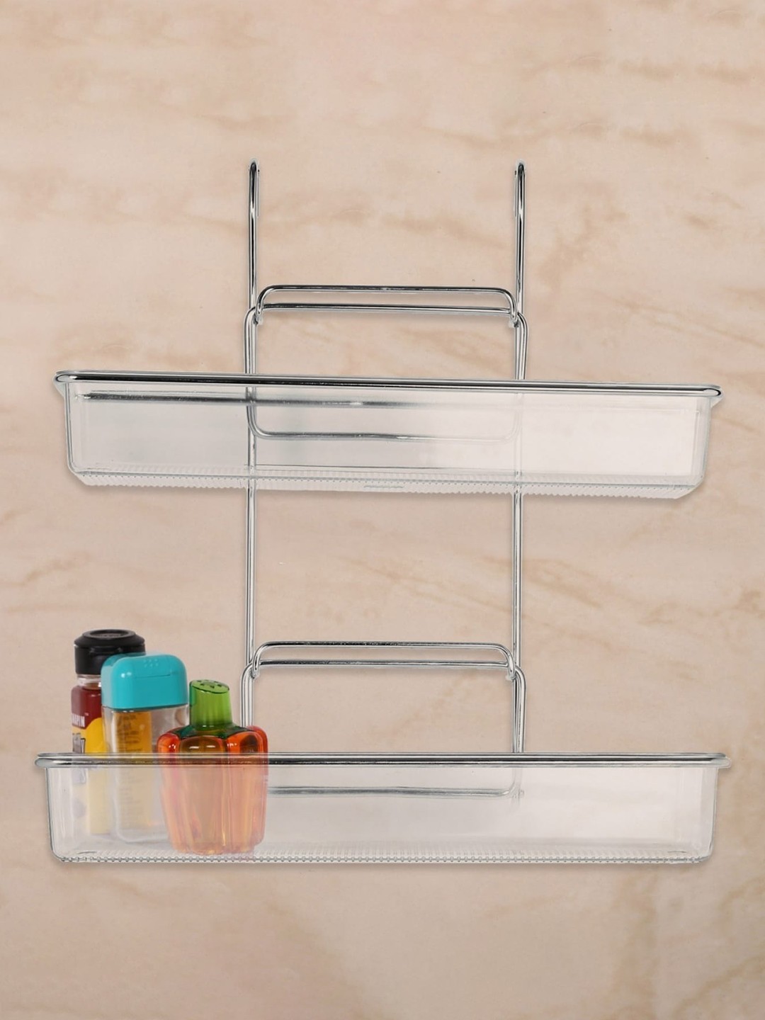 

Home Centre Transparent Raiden Hanging Stainless Steel 2 Tier Multipurpose Rack