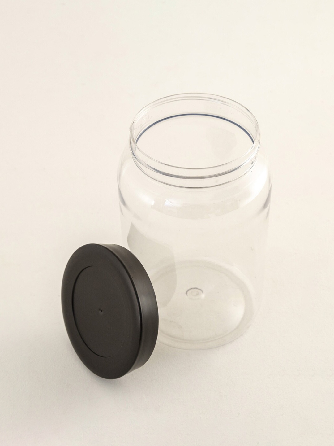 

Home Centre Set Of 18 Transparent & Black Colourblocked BPA Free Storage Canisters