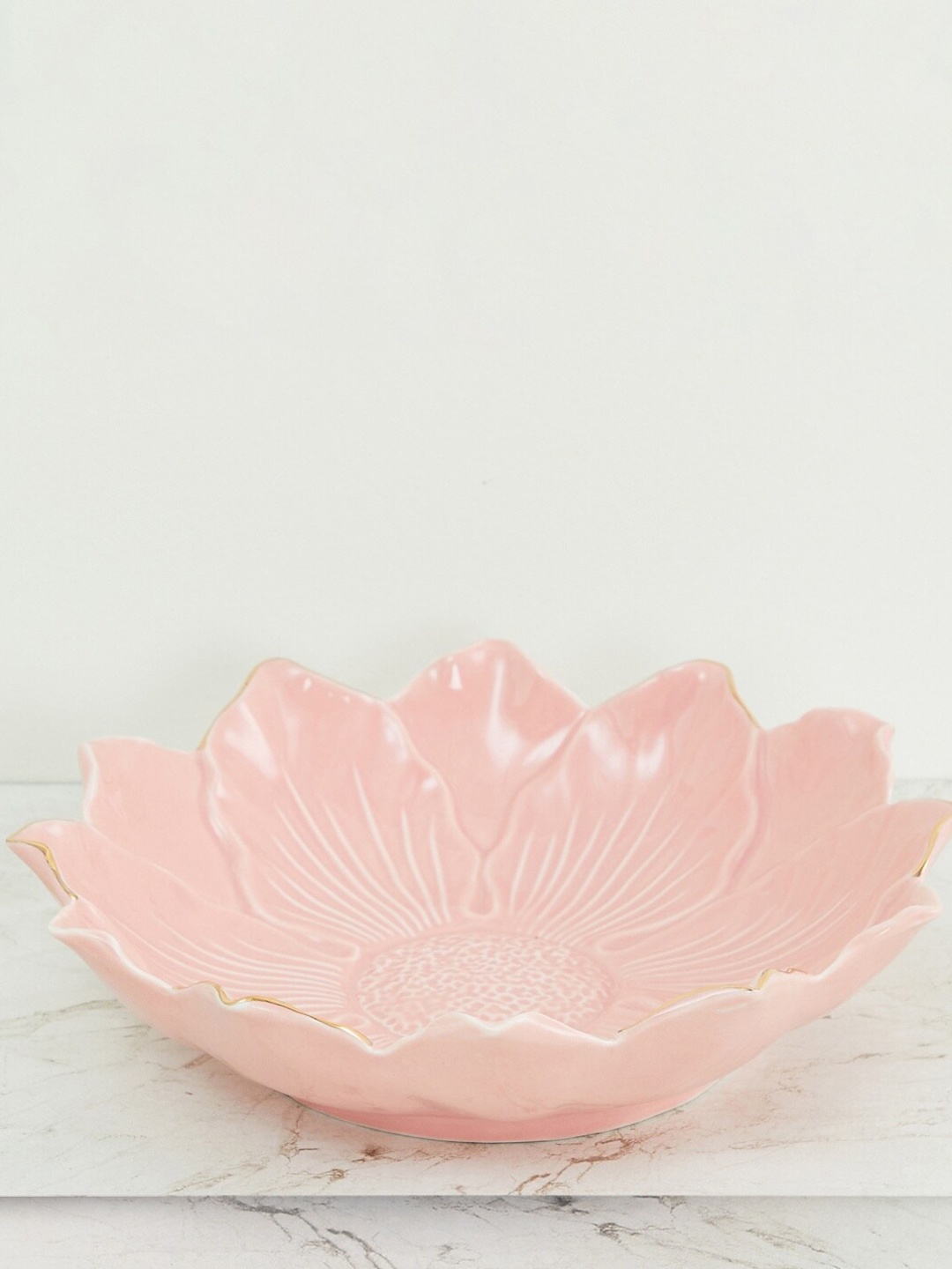 

Home Centre Pink Helios Flower Patterned Decor Bowl