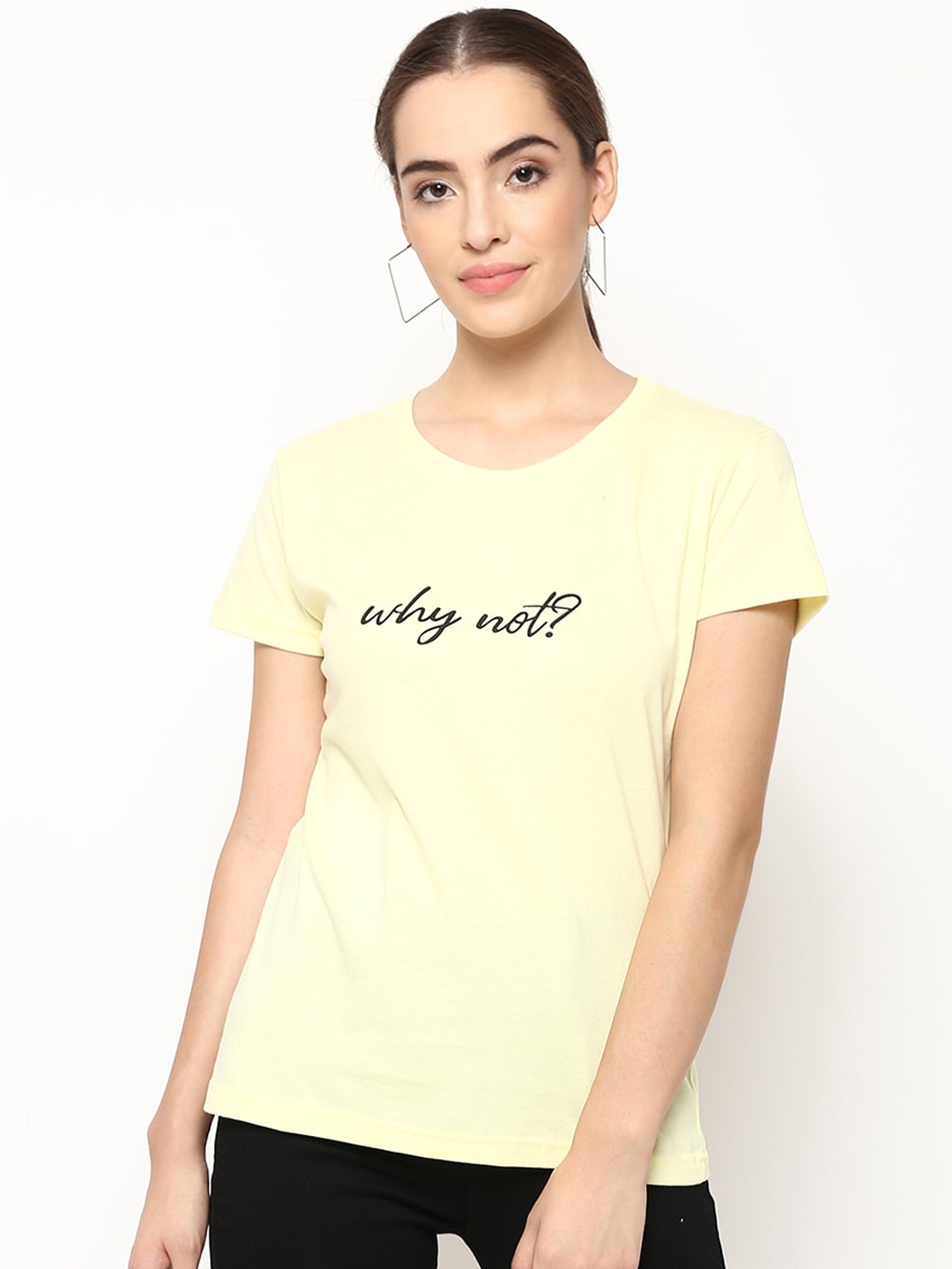 

V2 Value & Variety Yellow Cotton Regular Top