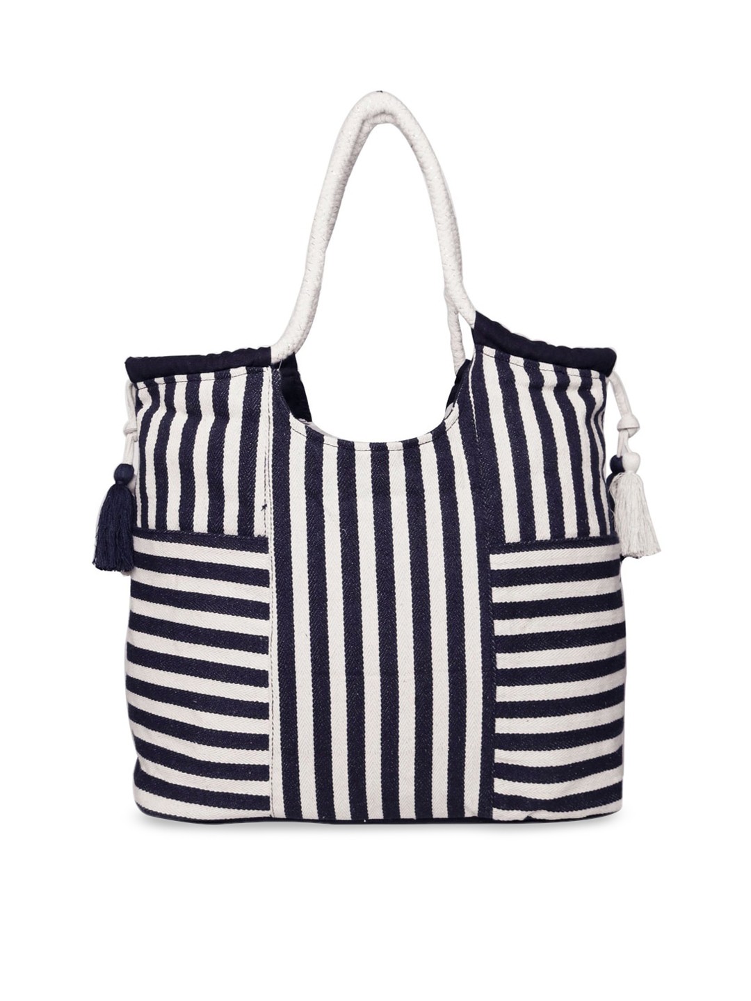 

ASTRID Black Striped Tote Bag