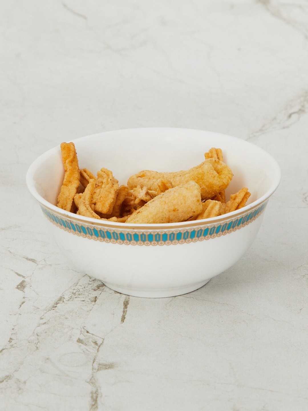 

Home Centre White Altius Norah Printed Serving Bowl