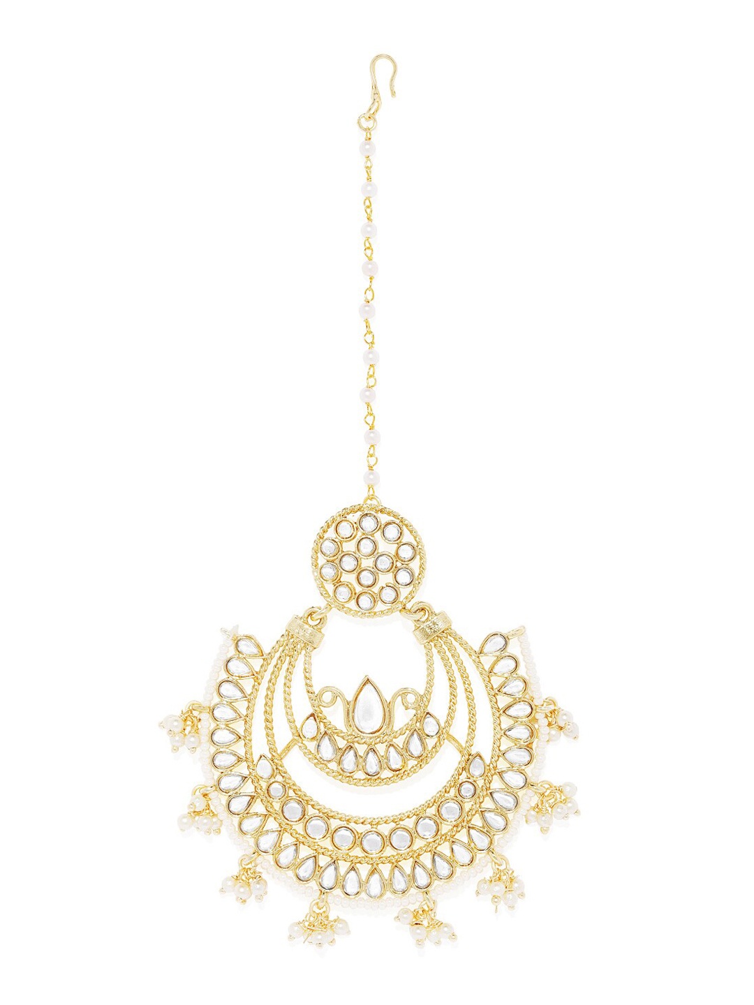 

AccessHer Gold-Toned Kundan-Studded Maangtika