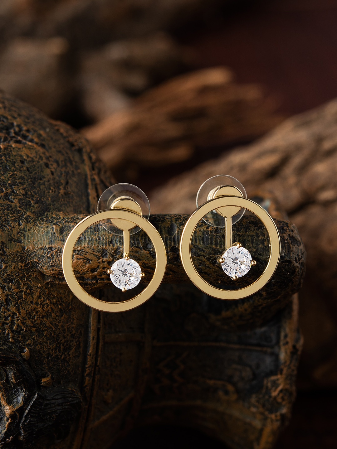 

E2O Gold-Plated Contemporary Studs Earrings