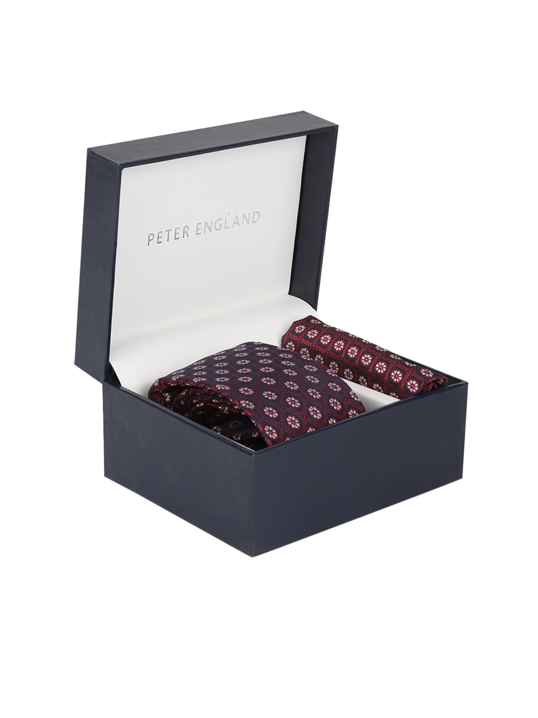 

Peter England Men Maroon & Black Printed Accessory Gift Set
