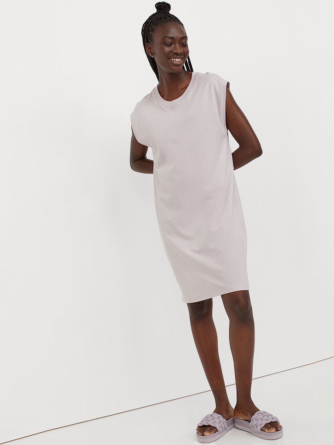 

H&M Pink Sleeveless Jersey Dress