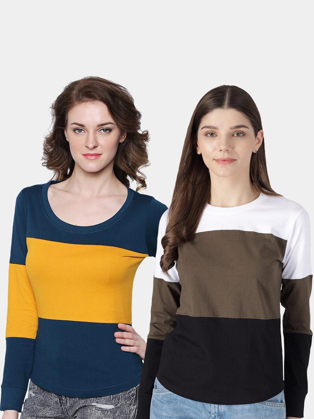 

The Dry State Women Multi 2 Extended Sleeves T-shirt