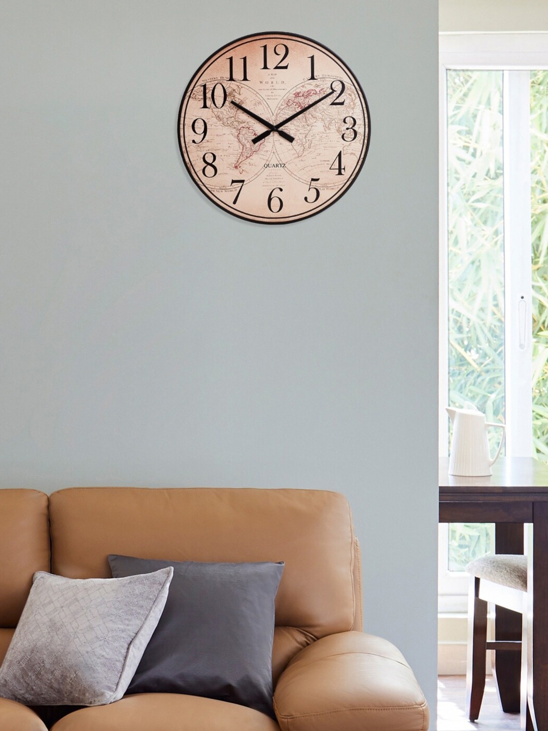 

Home Centre Pink & Black Printed Traditional Wall Clock