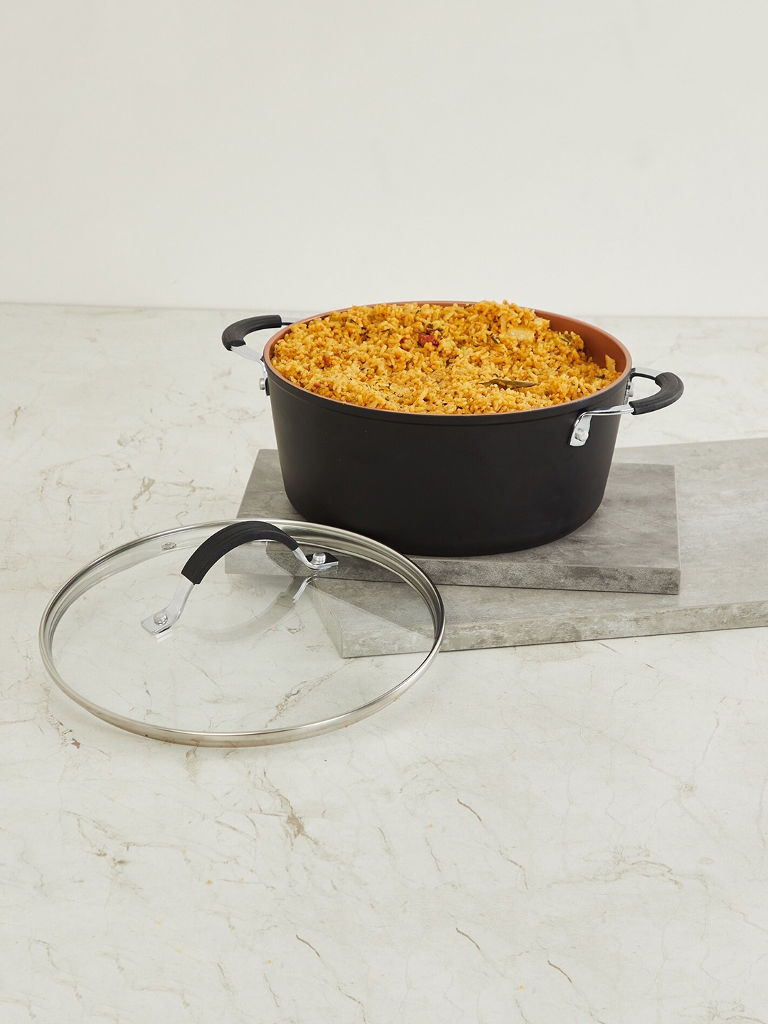 

Home Centre Multicolor Solid Cresta Sauce Pan with Lid, Multi
