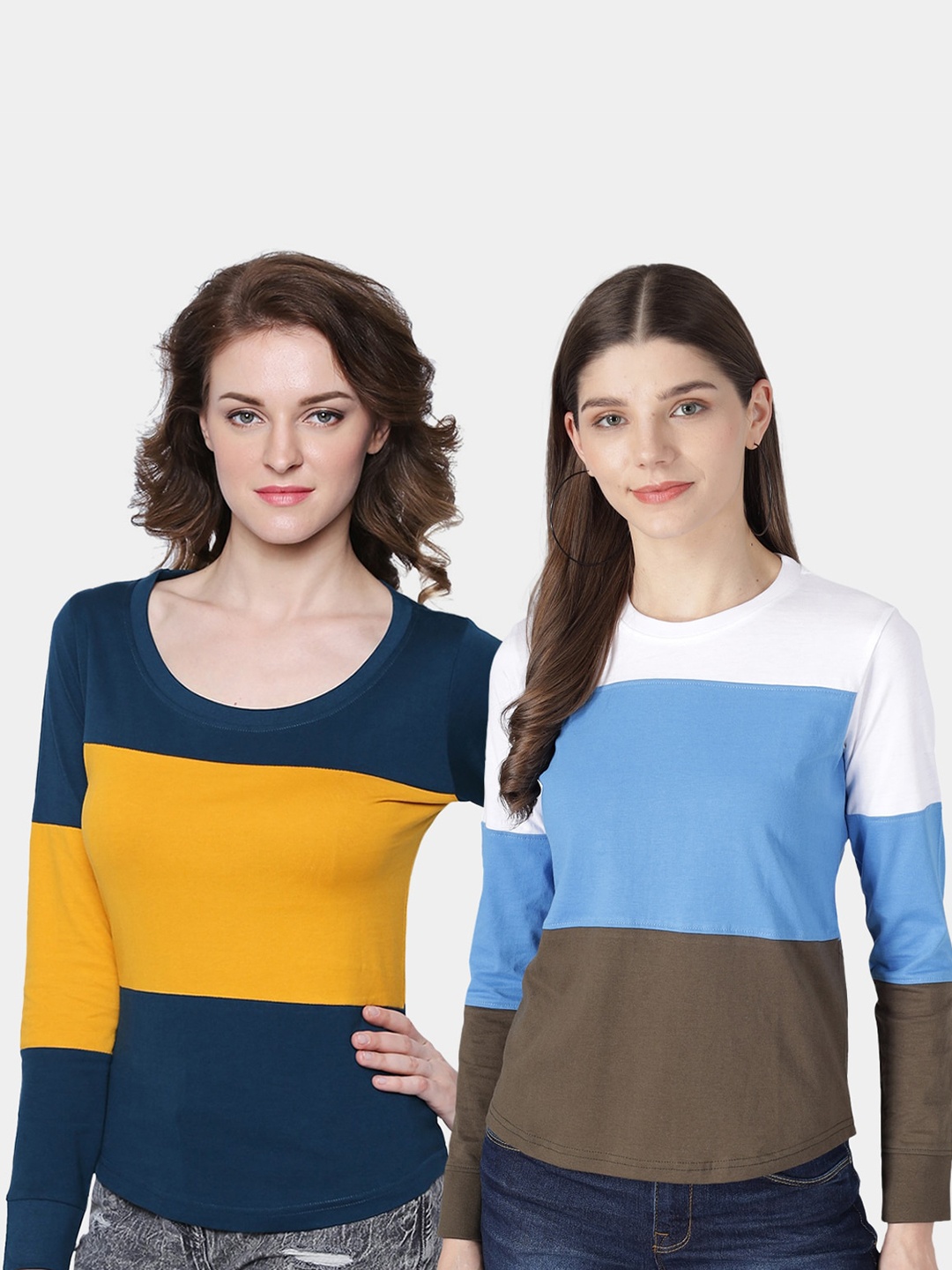 The Dry State Women Multi 2 Extended Sleeves T-shirt