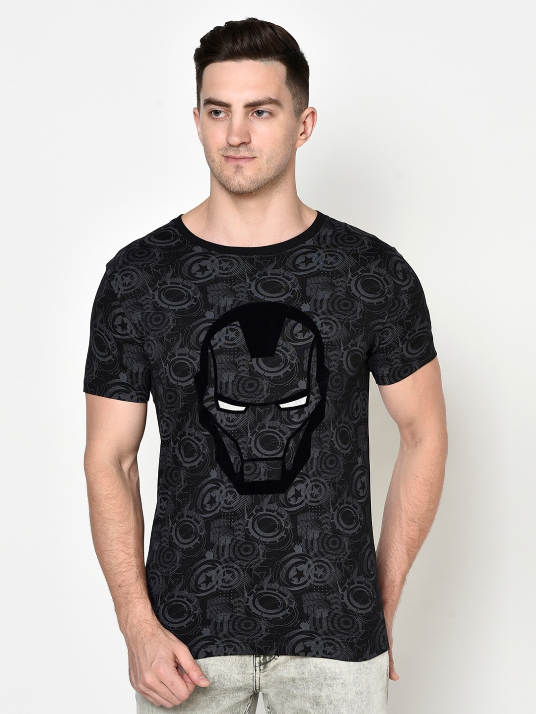 

Octave Men Black Printed T-shirt