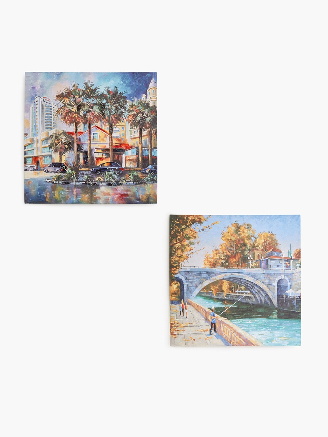 

Home Centre Set of 2 Brezza Cityscape Wall Paintings, Multi