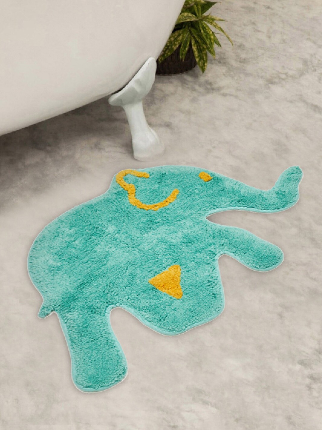 

Home Centre Blue & Yellow Slate Shaped Bath Mat