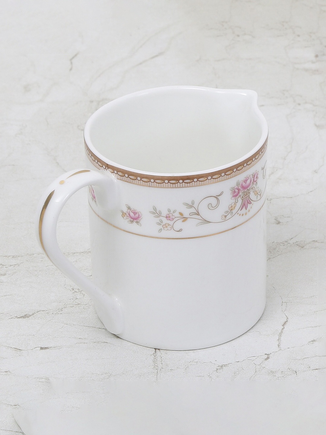 Home Centre White Altius-Casablanca Printed Creamer 300 ml