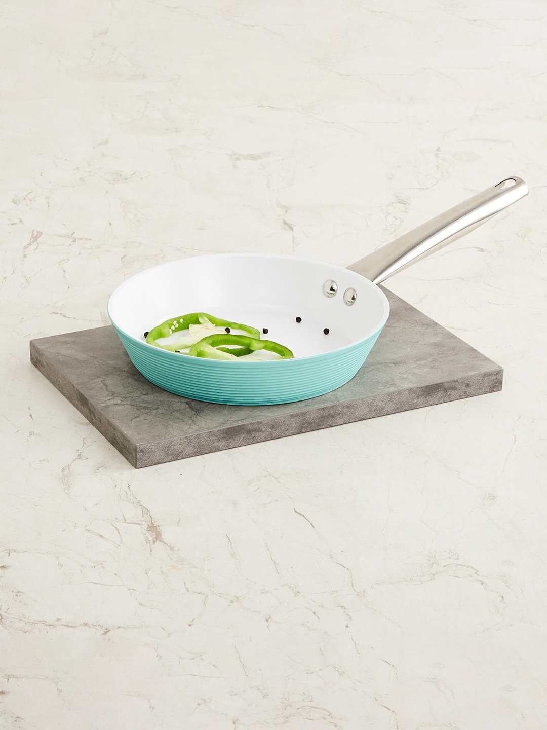 

Home Centre White & Blue Elite Helix Fry Pan