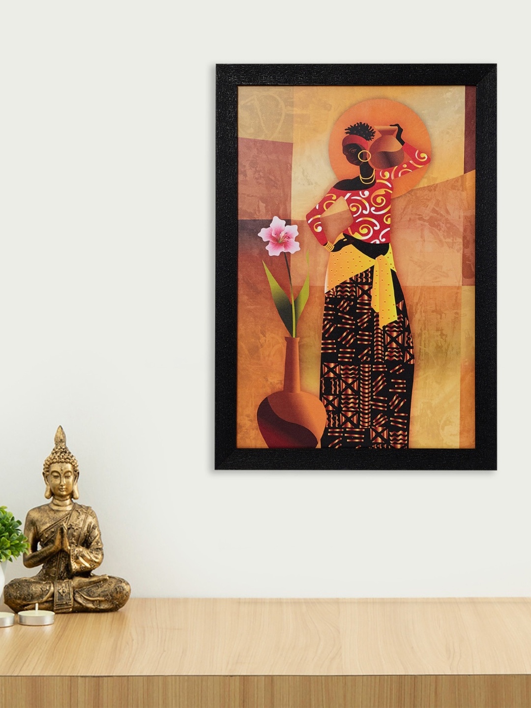 

Home Centre Red & Yellow Corsica Figurative Art Picture Frame