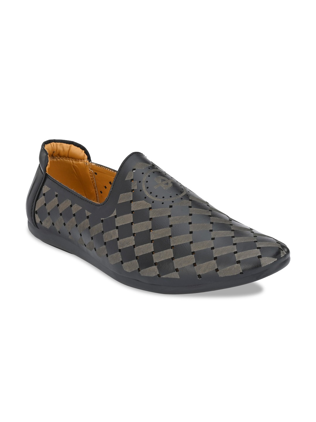 

Provogue Men Black Textured Slip-On Sneaker