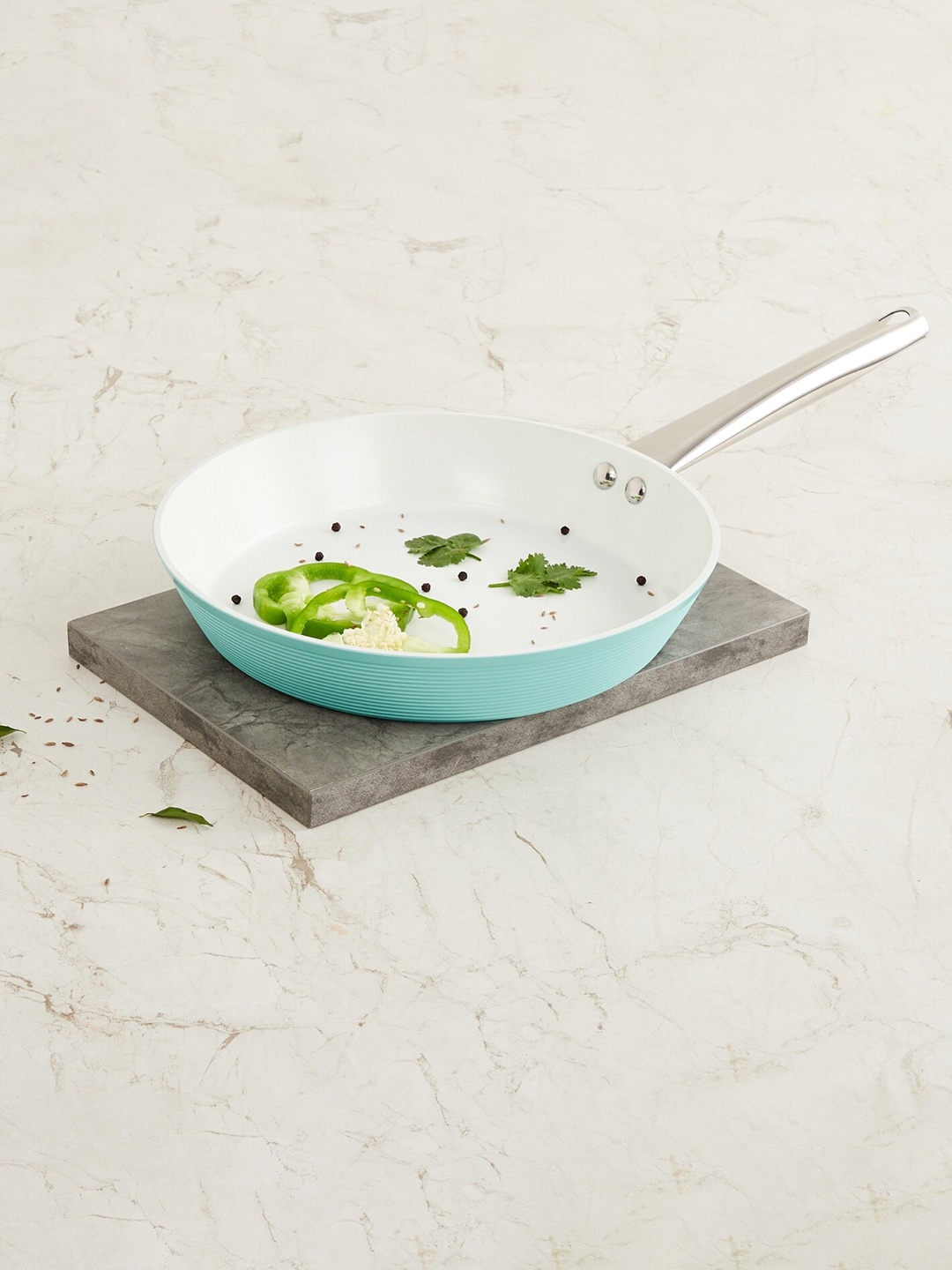 

Home Centre White & Blue Elite Helix Frying Pan