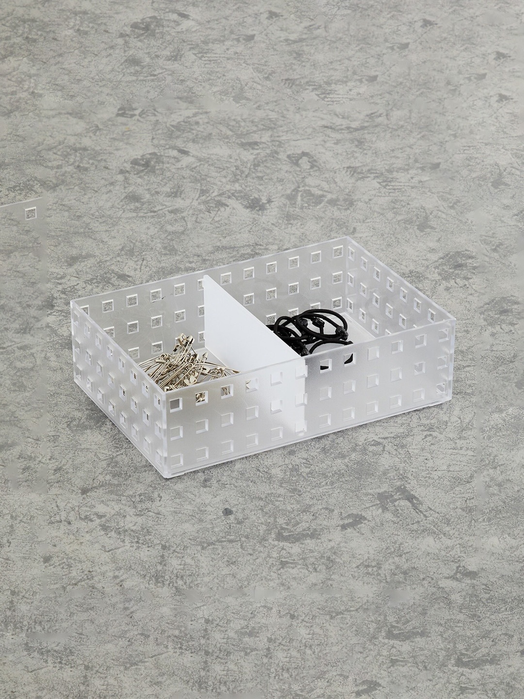 

Home Centre Transparent Regan Ashley Stackable Storage Box with Separator