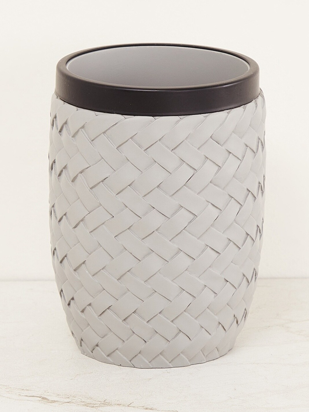 

Home Centre Grey & Black Textured Poly Resin Bathroom Accessories